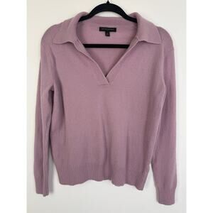 Banana Republic Womens V-Neck Long Sleeve Soft Lightweight Dusty Pink Sweater XS